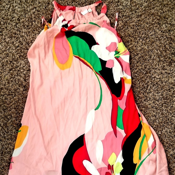 New York & Company Dresses & Skirts - NY&Co Peach Floral Sun Dress